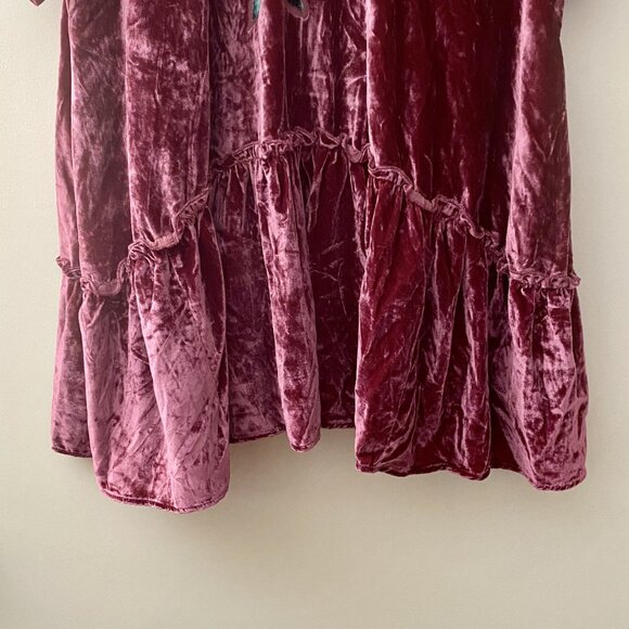 Free People Sweet Echoes Velvet Mini Dress NWOT - Picture 8 of 10